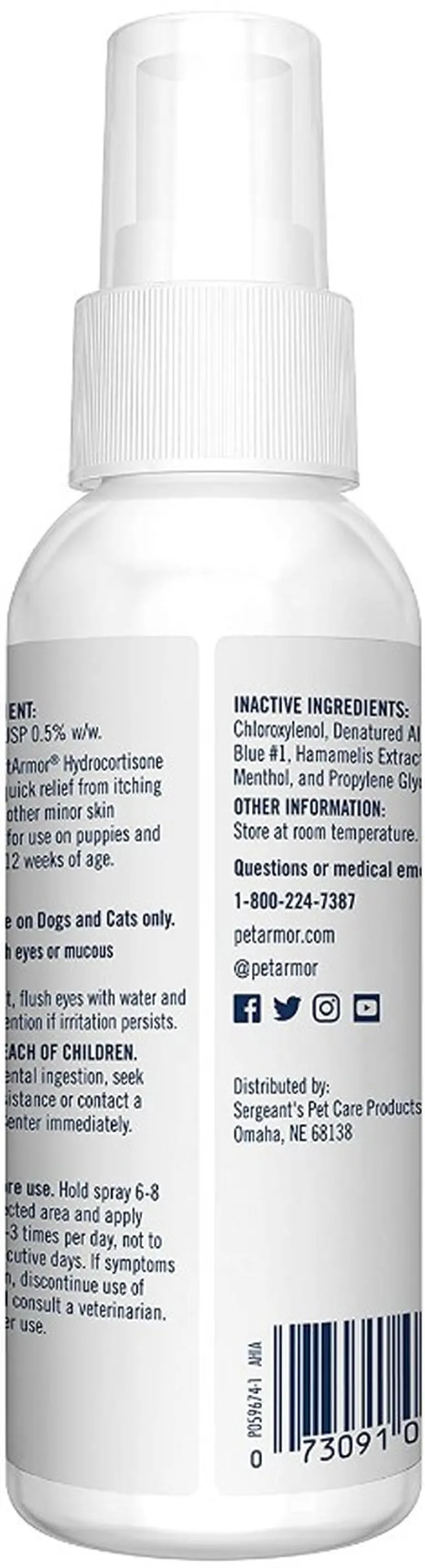 PetArmor Hydrocortisone Spray Quick Relief for Dogs and Cats Photo 2