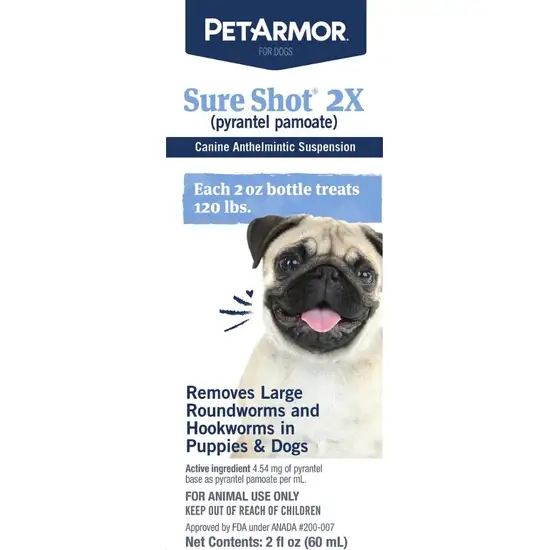 PetArmor Sure Shot 2X Liquid De-Wormer for Puppies and Dogs up to 120 Pounds Photo 1