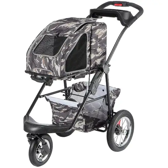 Petique 5-in-1 Pet Stroller Travel System Army Camo Photo 1