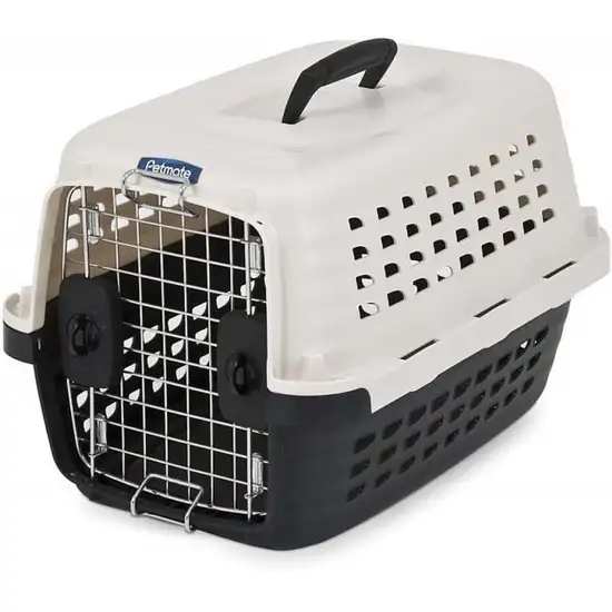 Petmate Compass Kennel Metallic White and Black Photo 1