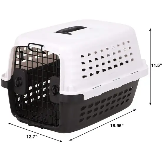 Petmate Compass Kennel Metallic White and Black Photo 2