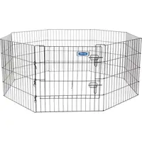 Photo of Petmate Exercise Pen Single Door with Snap Hook Design and Ground Stakes for Dogs Black