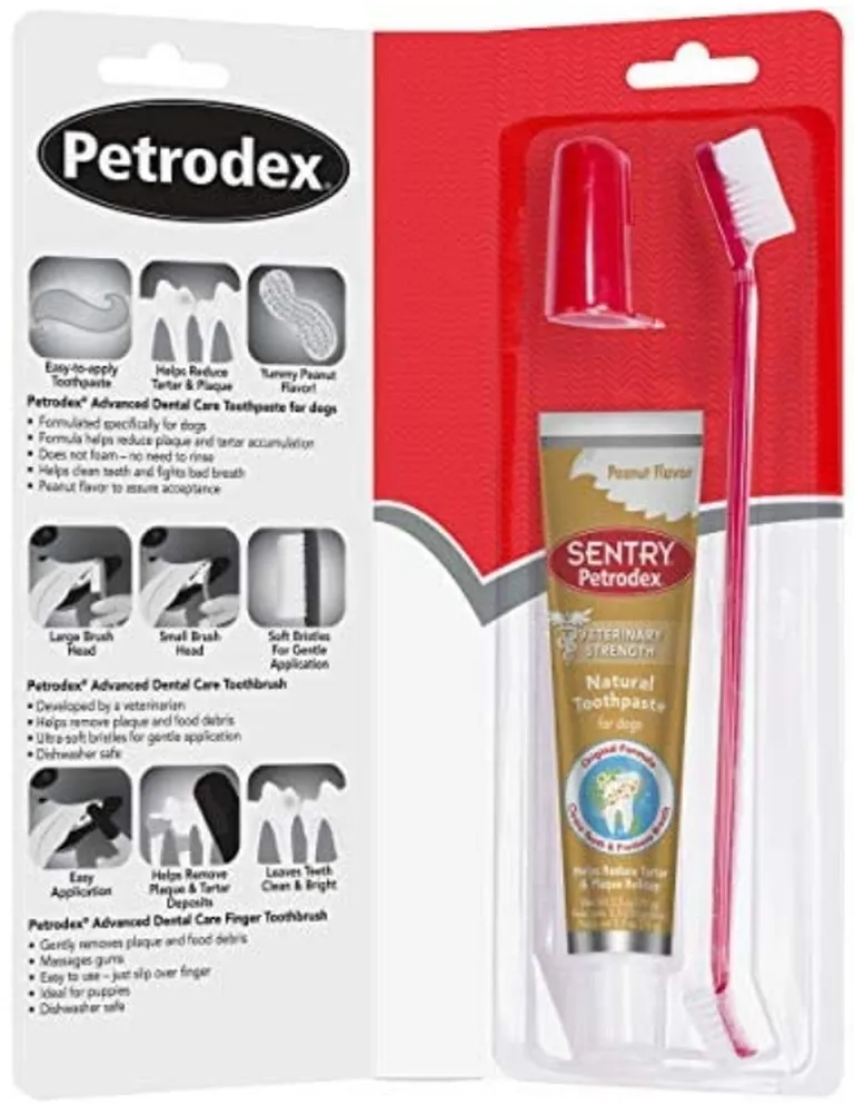 Petrodex Dental Kit for Dogs - Peanut Butter Flavor Photo 2
