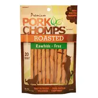 Photo of Pork Chomps Premium Pork Chomps Roasted Rawhide-Free Porkskin Twists Small