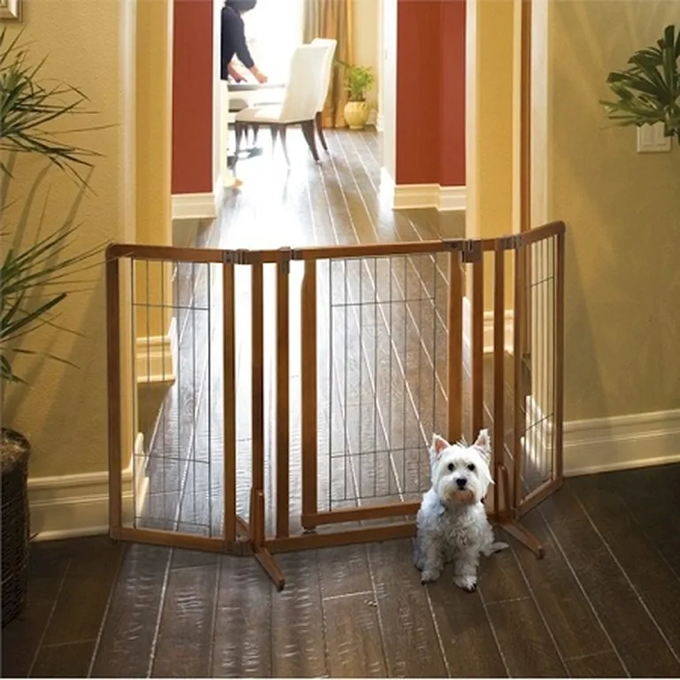 Premium Plus Freestanding Pet Gate with Door Photo 1