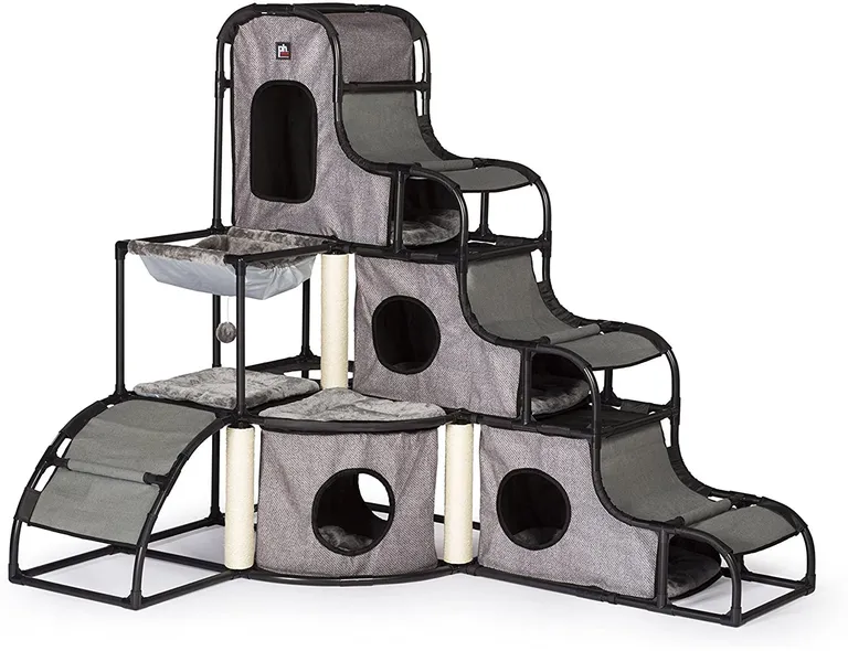 Prevue Pet Products Catville Tower - Gray Print Photo 2