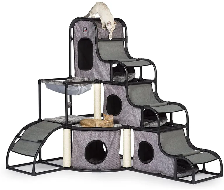 Prevue Pet Products Catville Tower - Gray Print Photo 1