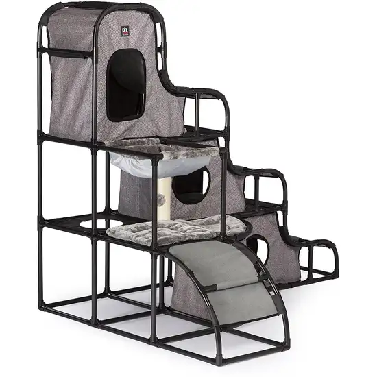 Prevue Pet Products Catville Tower - Gray Print Photo 4