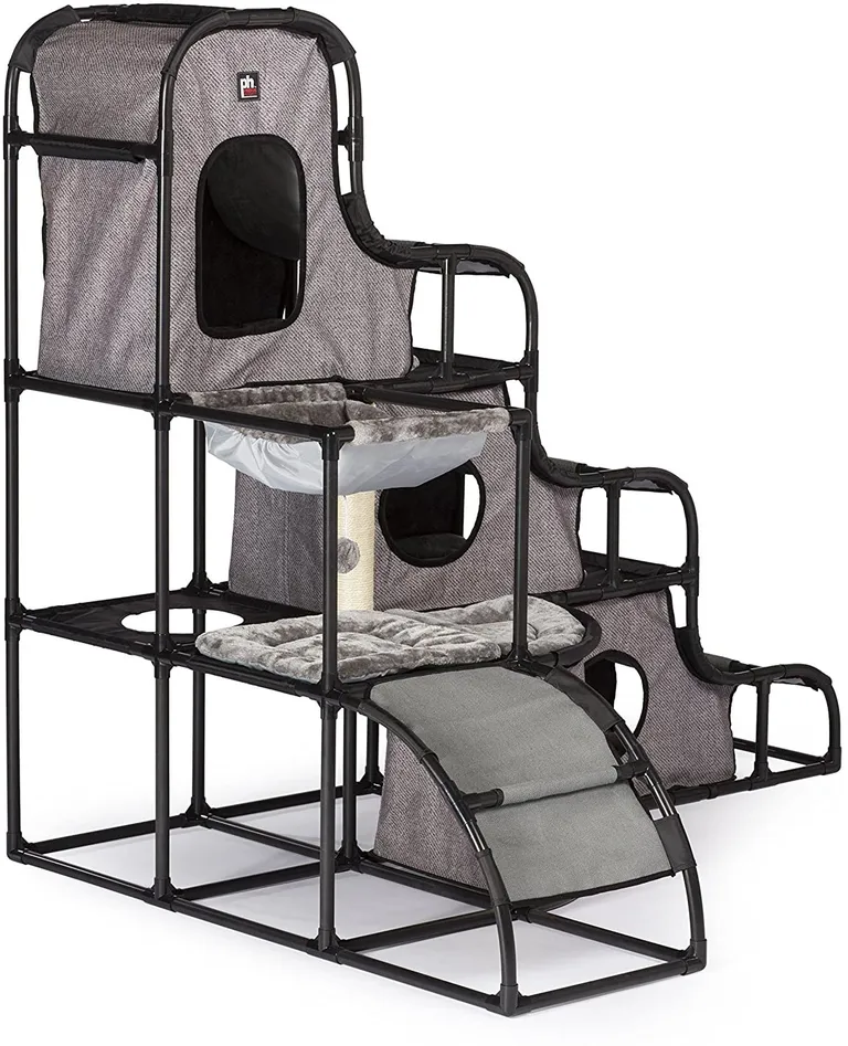 Prevue Pet Products Catville Tower - Gray Print Photo 4