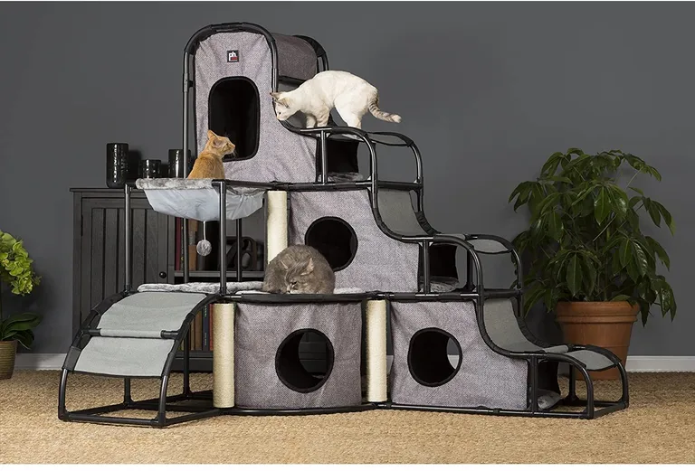 Prevue Pet Products Catville Tower - Gray Print Photo 3