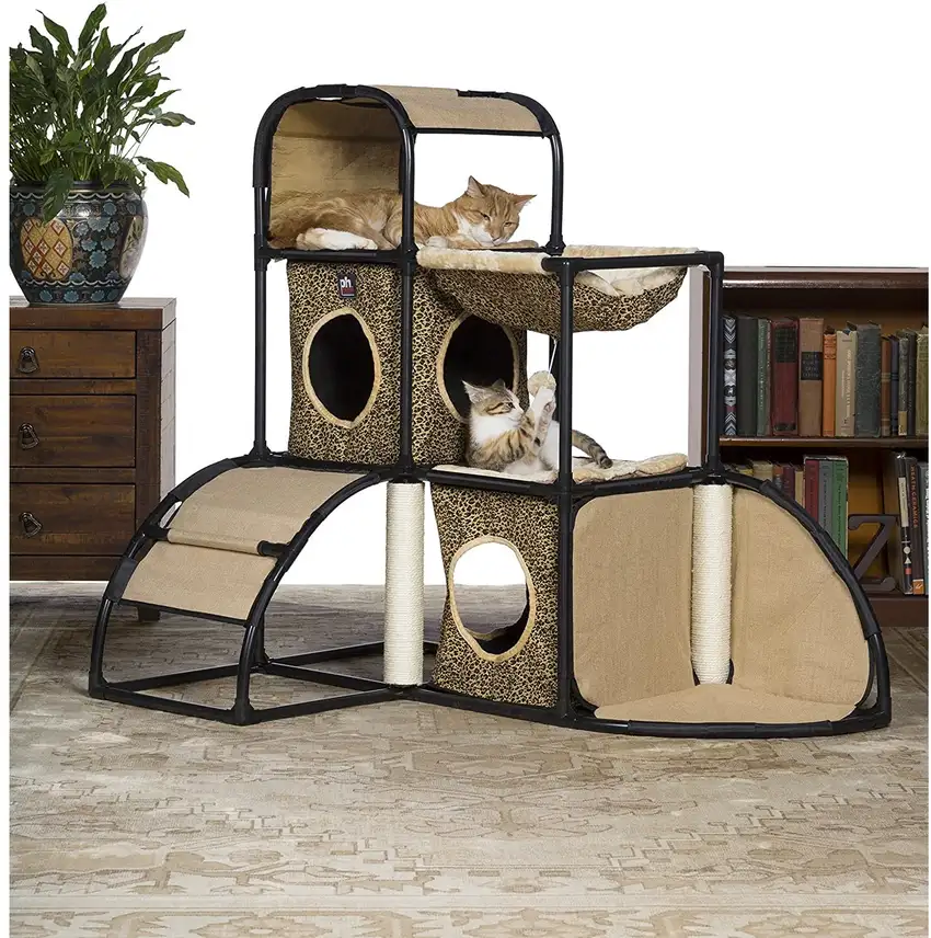Prevue Pet Products Catville Townhome - Leopard Print Photo 3