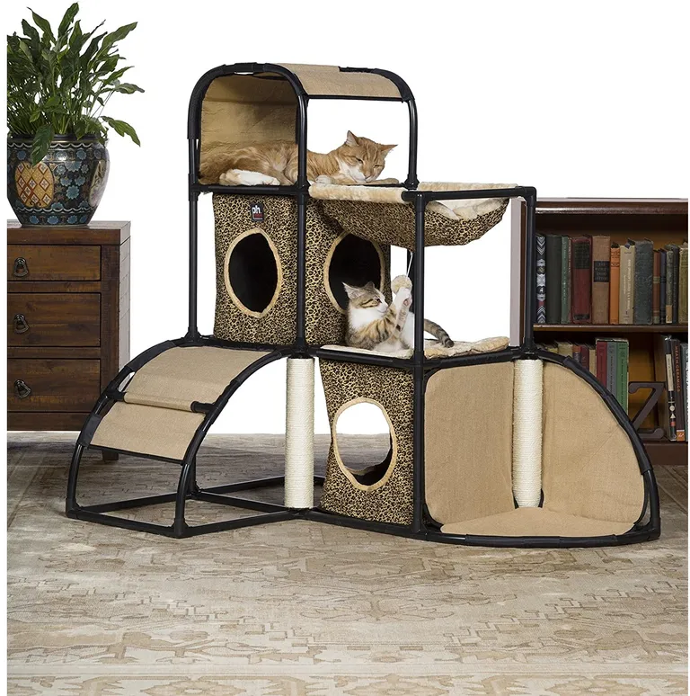 Prevue Pet Products Catville Townhome - Leopard Print Photo 3