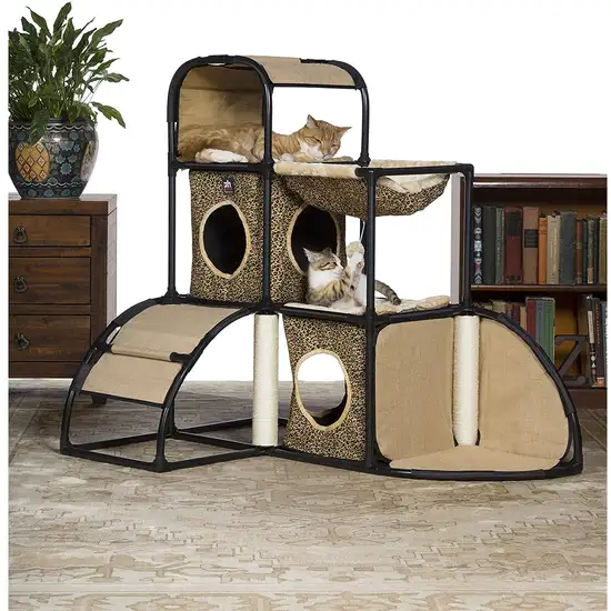 Prevue Pet Products Catville Townhome - Leopard Print Photo 3