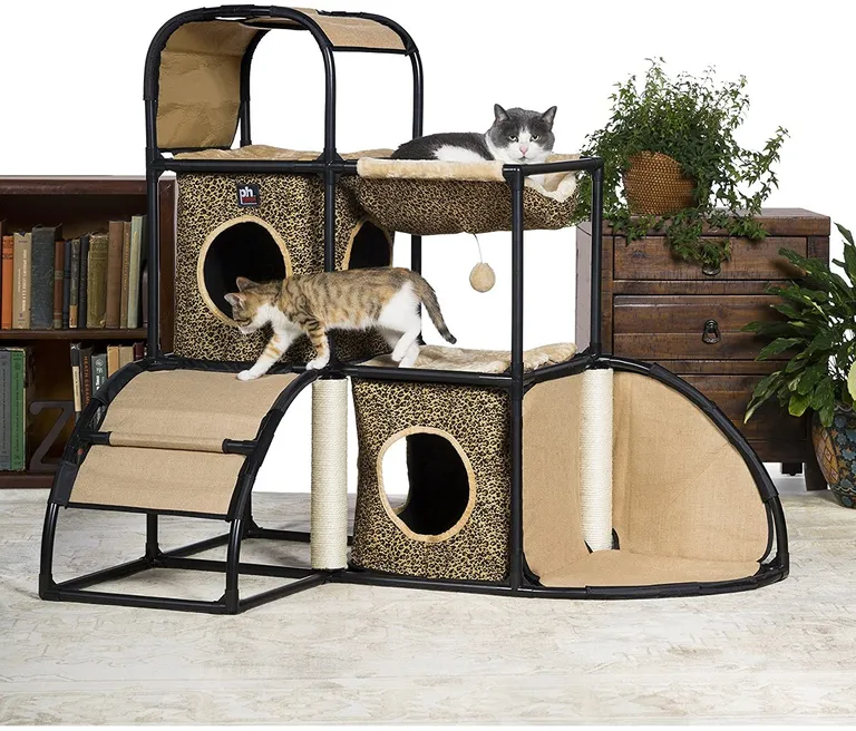 Prevue Pet Products Catville Townhome - Leopard Print Photo 4