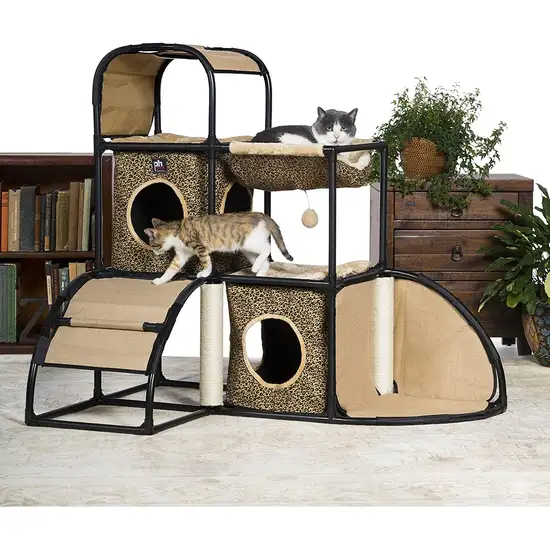 Prevue Pet Products Catville Townhome - Leopard Print Photo 4