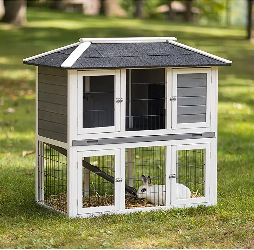 Prevue Pet Products 4601 Duplex Rabbit Hutch Photo 2