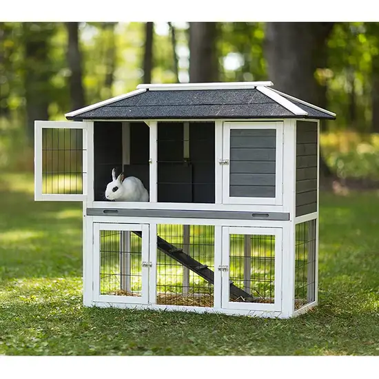 Prevue Pet Products 4601 Duplex Rabbit Hutch Photo 3
