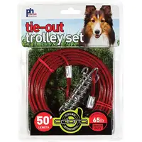 Photo of Prevue Pet Products 50 Foot Tie-out Cable Trolley Set