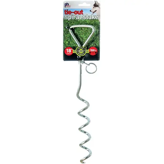 Prevue Pet Products 18 Inch Spiral Tie-Out Stake Heavy Duty Photo 1