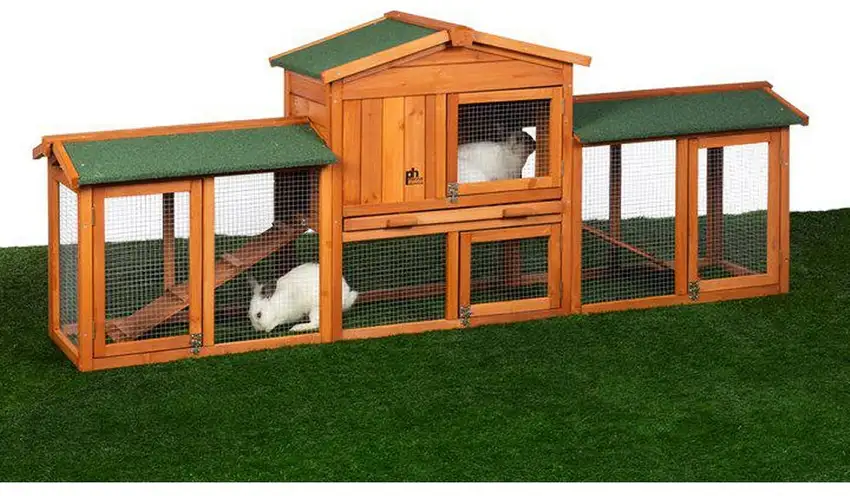 Prevue Pet Products Rabbit Hutch with Double Run Photo 3