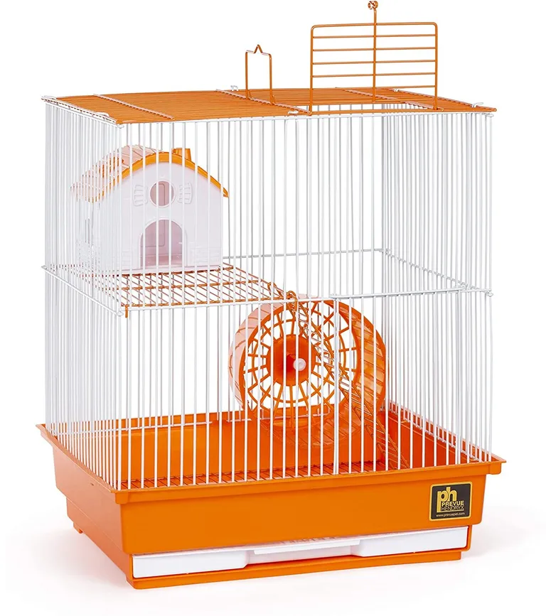 Prevue Pet Products Two Story Hamster Cage - Orange Photo 3