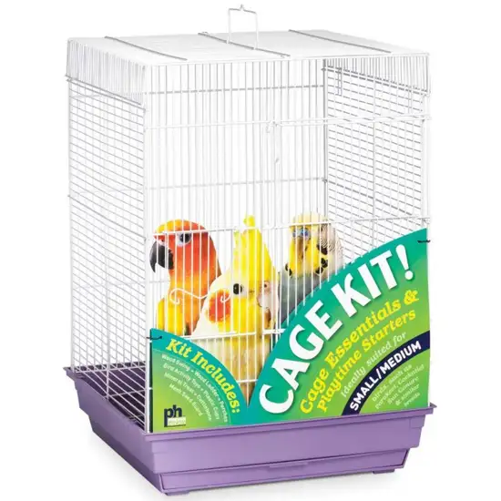 Prevue Square Top Bird Cage Kit - Purple Photo 1