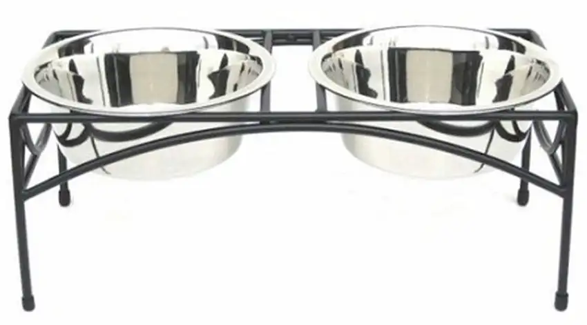 Regal Double Elevated Feeder - Medium/Black Photo 1