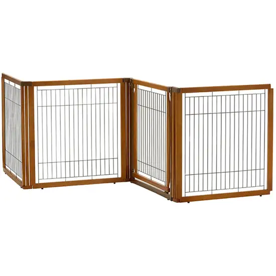 Richell Convertible Elite 4 Panel Pet Gate - Autumn Matte Photo 1