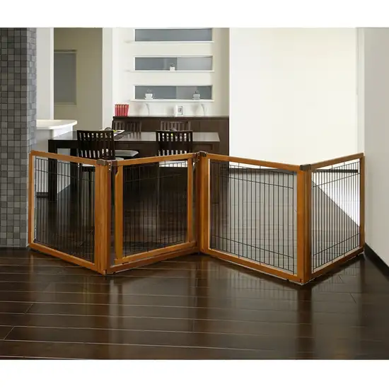 Richell Convertible Elite 4 Panel Pet Gate - Autumn Matte Photo 4