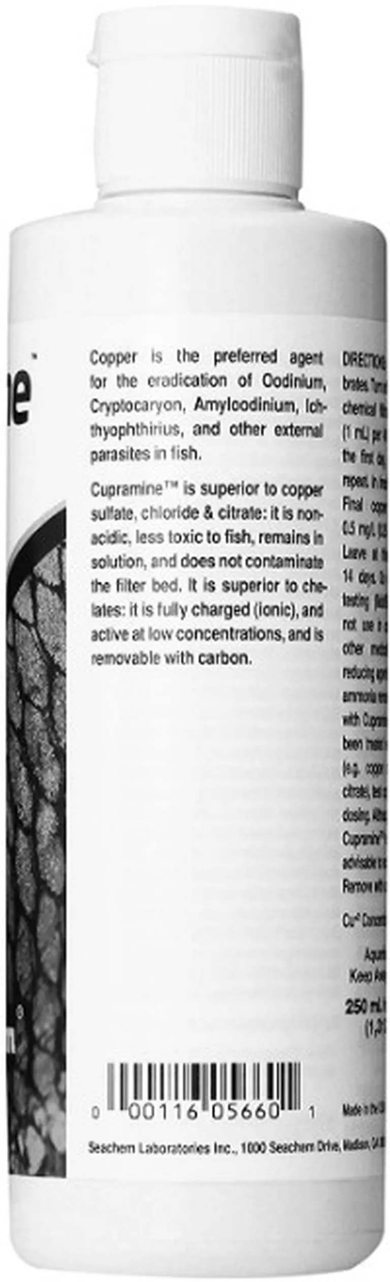 Seachem Cupramine Buffered Active Copper Effective Against External Parasites in Aquariums Photo 2
