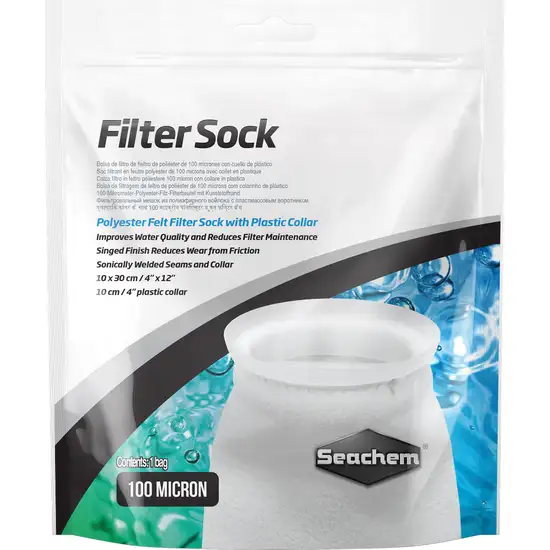 Seachem Filter Sock Polyester Felt Filter Sock with Plastic Collar for Aquariums Photo 1