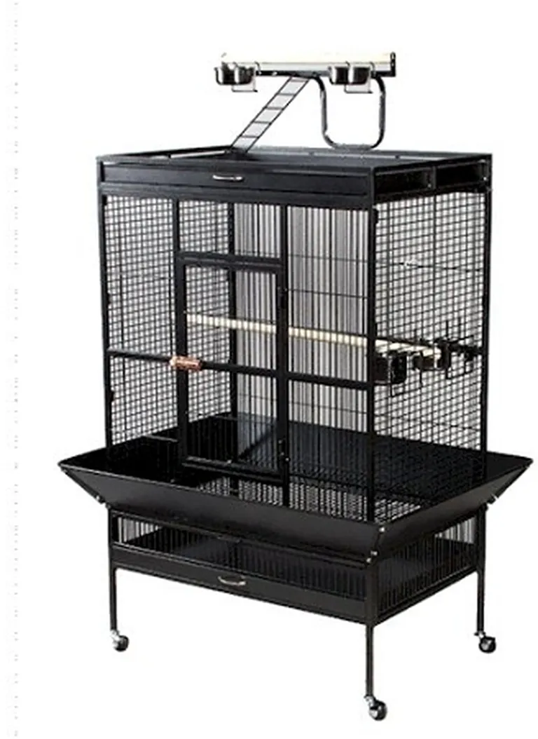 Select Wrought Iron Play Top Parrot Cage - Pewter Photo 1