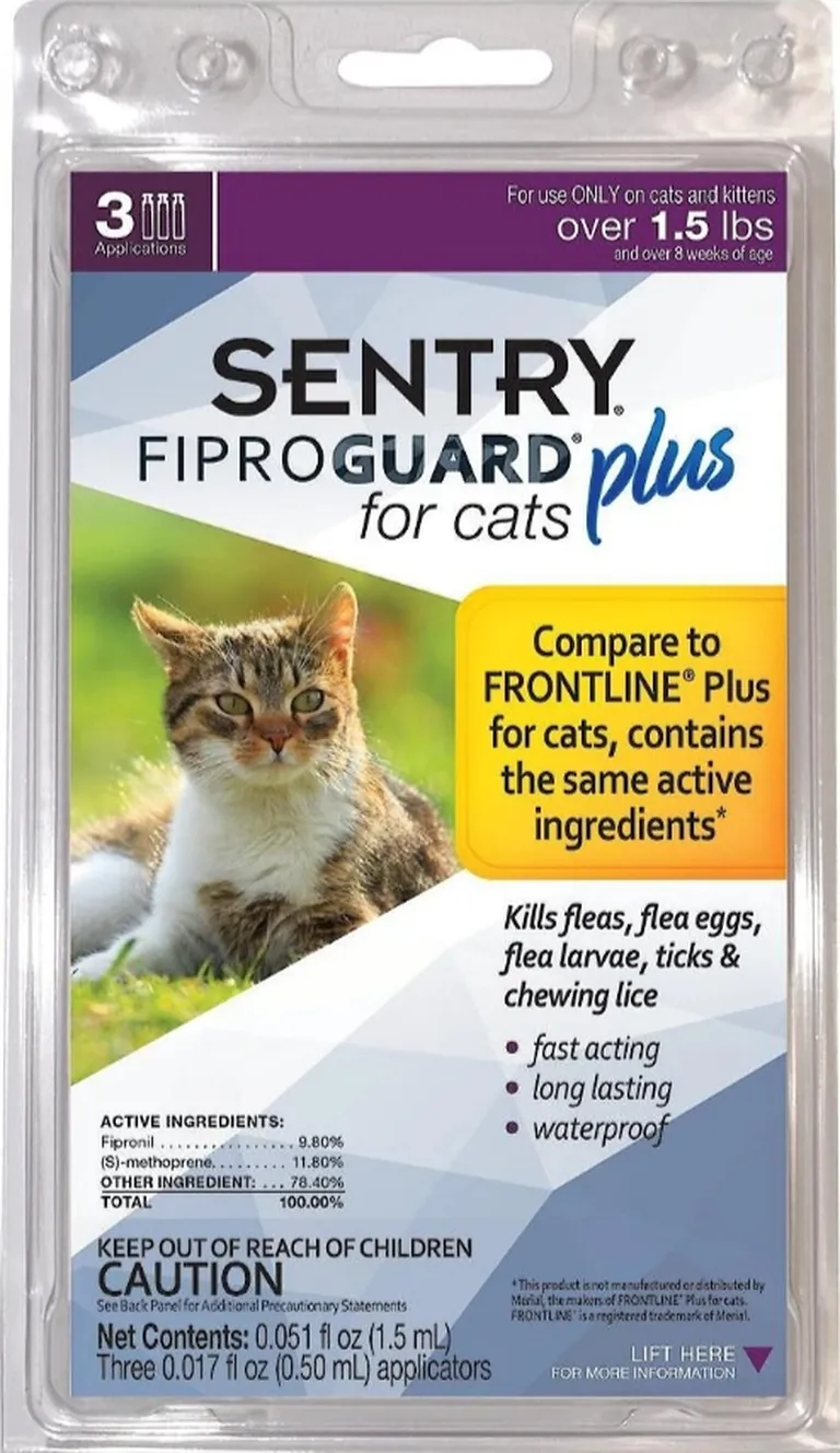 Sentry FiproGuard Plus Flea and Tick Control for Cats and Kittens Photo 1