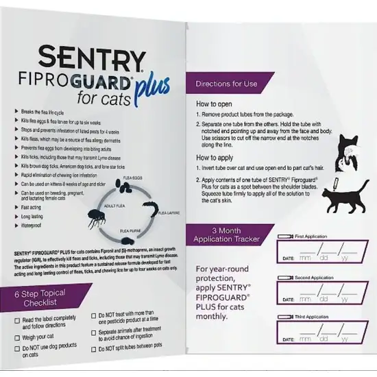 Sentry FiproGuard Plus Flea and Tick Control for Cats and Kittens Photo 4