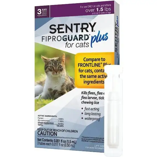 Sentry FiproGuard Plus Flea and Tick Control for Cats and Kittens Photo 3