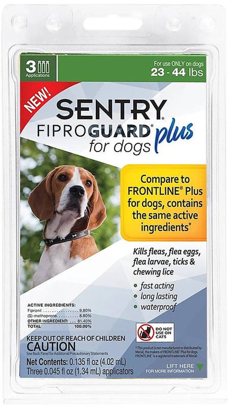 Sentry FiproGuard Plus IGR Flea and Tick Control for Medium Dogs Photo 1