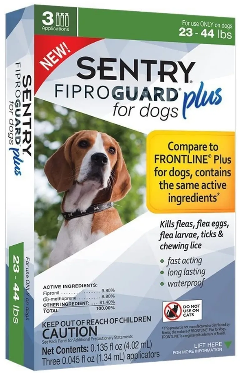 Sentry FiproGuard Plus IGR Flea and Tick Control for Medium Dogs Photo 2