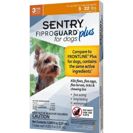 Sentry FiproGuard Plus IGR Flea and Tick Control for Small Dogs and Puppies Photo 2