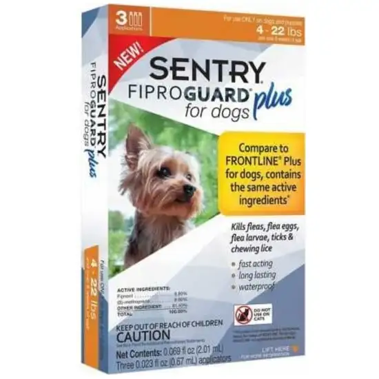 Sentry FiproGuard Plus IGR Flea and Tick Control for Small Dogs and Puppies Photo 1