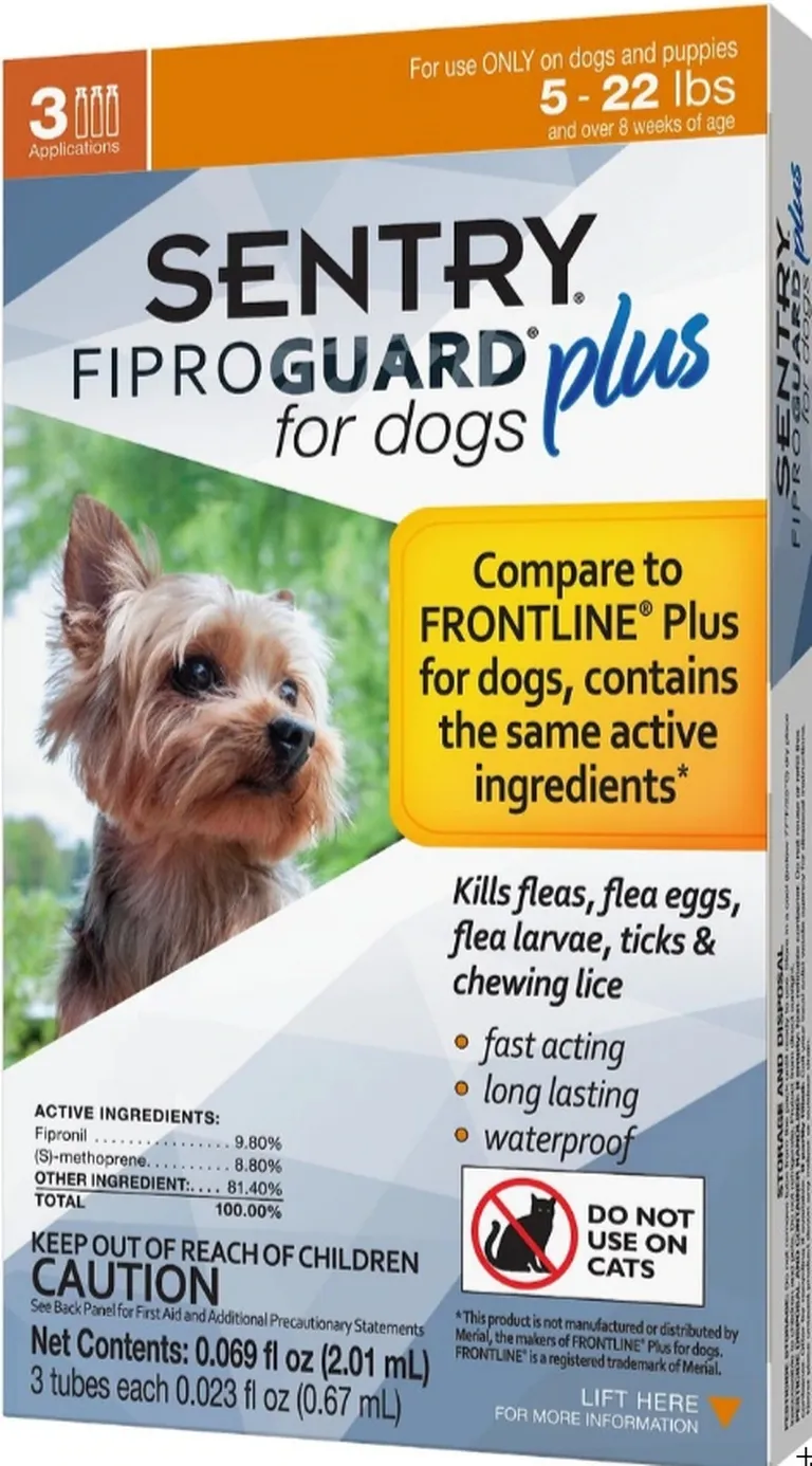 Sentry FiproGuard Plus IGR Flea and Tick Control for Small Dogs and Puppies Photo 2
