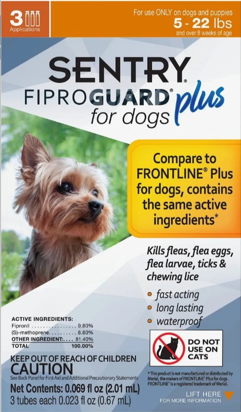 Sentry FiproGuard Plus IGR Flea and Tick Control for Small Dogs and Puppies Photo 3