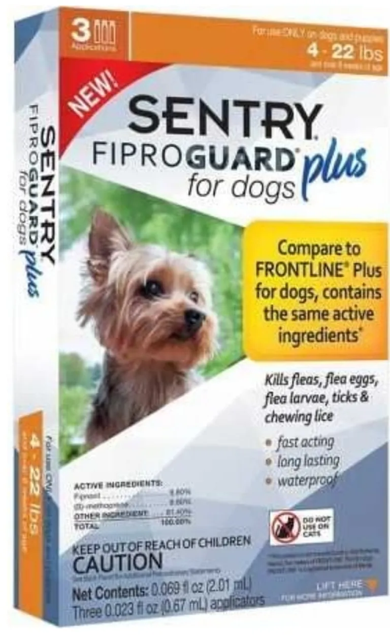 Sentry FiproGuard Plus IGR Flea and Tick Control for Small Dogs and Puppies Photo 1