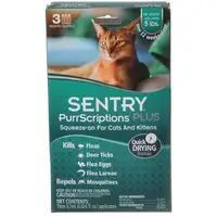 Photo of Sentry PurrScriptions Plus Squeeze-On Flea and Tick Control for Small Cats and Kittens