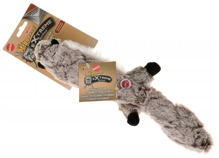 Skinneeez Extreme Quilted Raccoon Dog Toy Photo 1