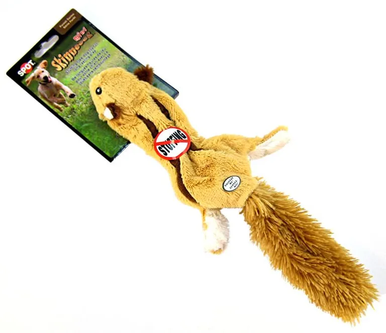 Skinneeez Plush Flying Squirrel Dog Toy Photo 2