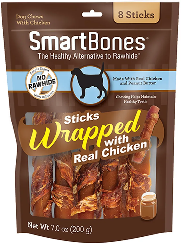 SmartBones Chicken Wrapped Peanut Butter Sticks Rawhide Free Dog Chew Photo 1