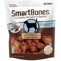 Photo of SmartBones Mini Chicken and Peanut Butter Bones Rawhide Free Dog Chew