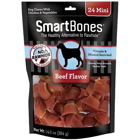 SmartBones Rawhide Free Beef Bones Mini Photo 1