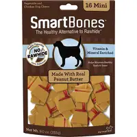 Photo of SmartBones Rawhide Free Peanut Butter Bones Mini