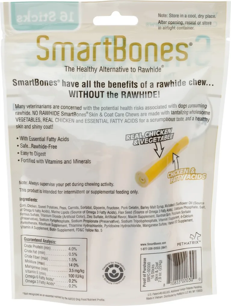 SmartBones Skin and Coat Care Sticks with Chicken Photo 2